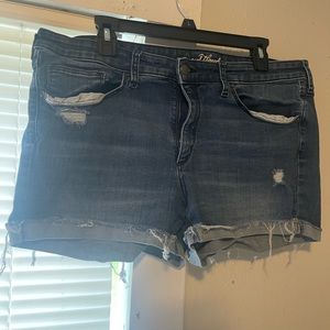 Women's Blue jean distressed shorts